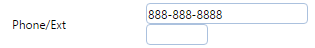 3. Phone / Ext. Fields
