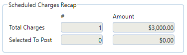 2. Scheduled Charges Recap Section