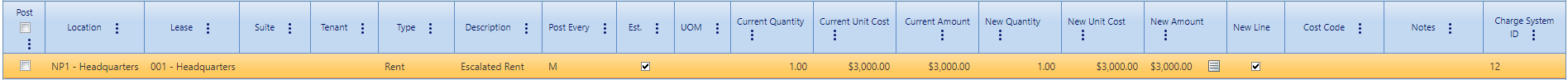 4. Lease Administrator Escalations Tab Table