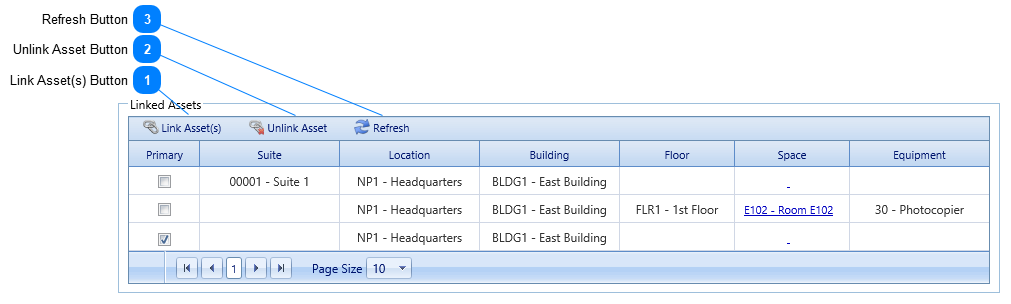 Linked Assets Section