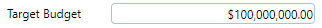 9. Target Budget Field
