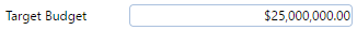 7. Target Budget Field
