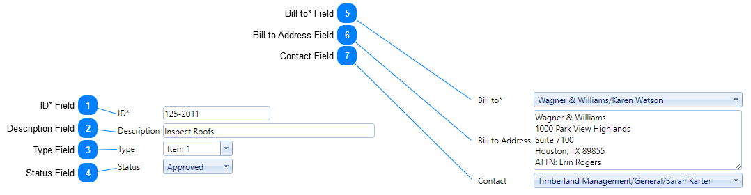 Maintenance Contracts Header Fields