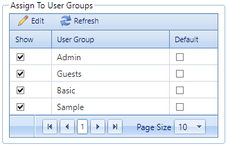 7. Assign To User Groups Section