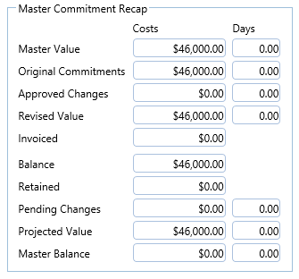 16. Master Commitment Recap Section