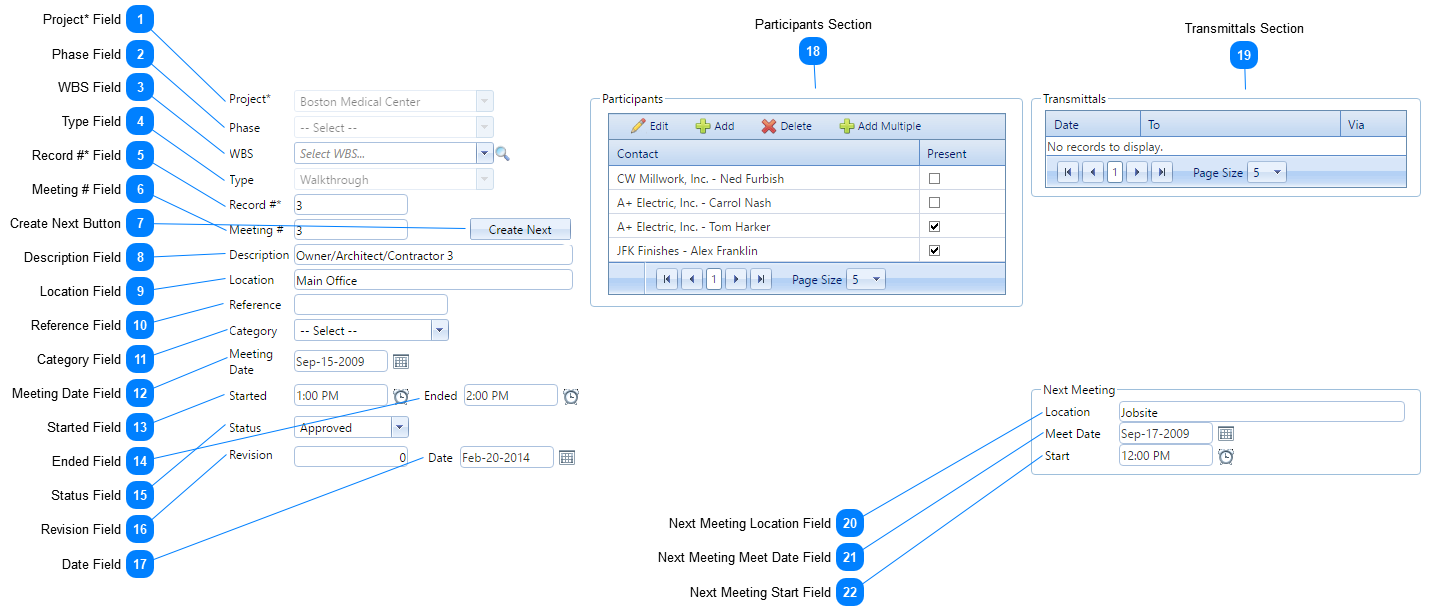 Meeting Minutes Header Fields