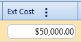 10.  Ext Cost Field