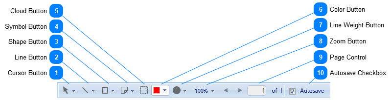 PMWeb Viewer Redlining Tab Toolbar