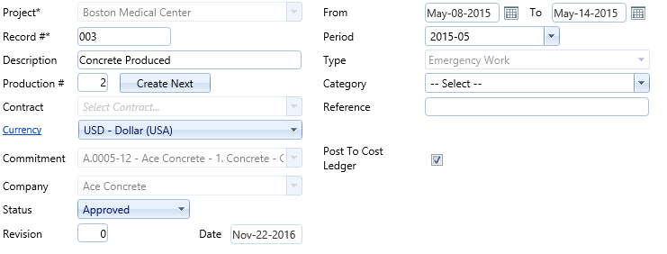 2. Journal Entries Header Fields