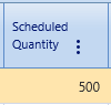 12.  Scheduled Quantity Field