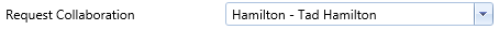 2. Request Collaboration Dropdown