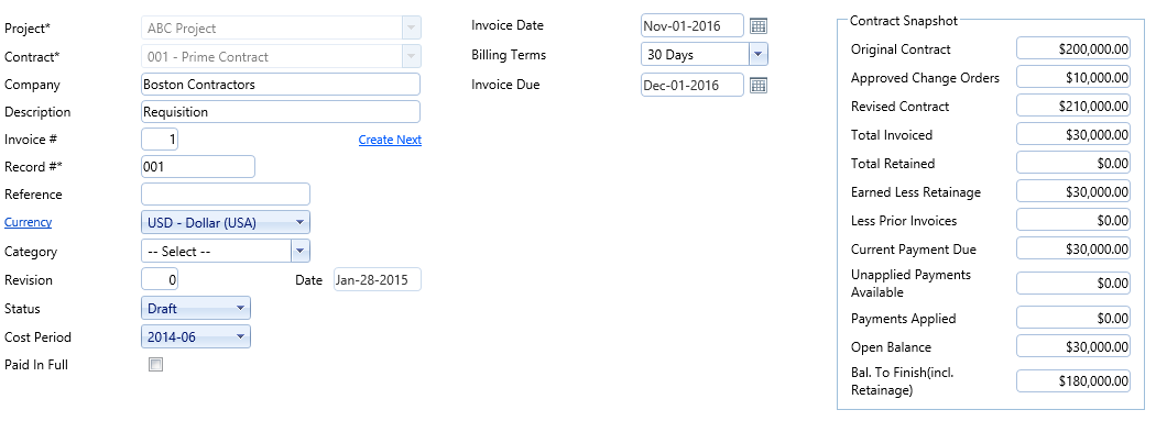 2. Requisitions Header Fields