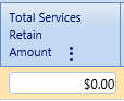 28.  Total Services Retain Amount Field