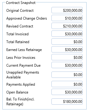 19. Contract Snapshot Section