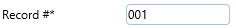 7. Record #* Field