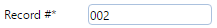 4. Record #* Field