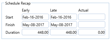 15. Schedule Recap Section