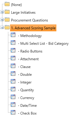 2. Scoring Questions Tree