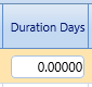 19. Duration Days Field