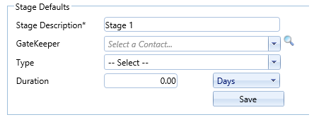 3. Stage Defaults Section