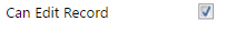 6. Can Edit Record Checkbox