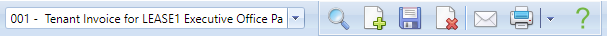 1. Tenant Invoices Header Toolbar