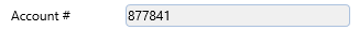 10. Account # Field