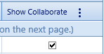 2. Show Collaborate Checkbox