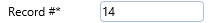 5. Record #* Field