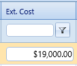 10. Ext. Cost Field