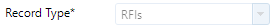 2. Record Type* Field