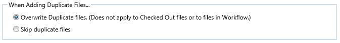 10. Duplicate Files Options Section