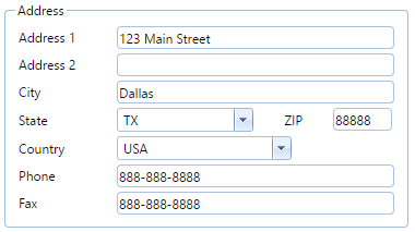 1. Address Section