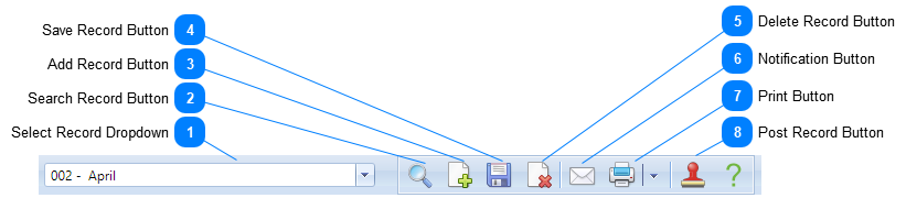 Lease Administrator Header Toolbar