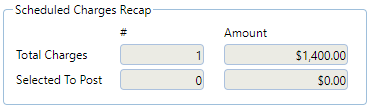 2. Scheduled Charges Recap Section