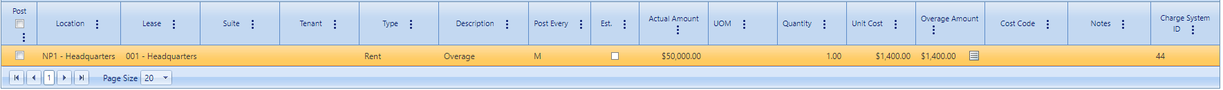 4. Lease Administrator Overages Tab Table 