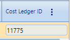 13. Cost Ledger ID Field