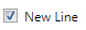 8. New Line Checkbox