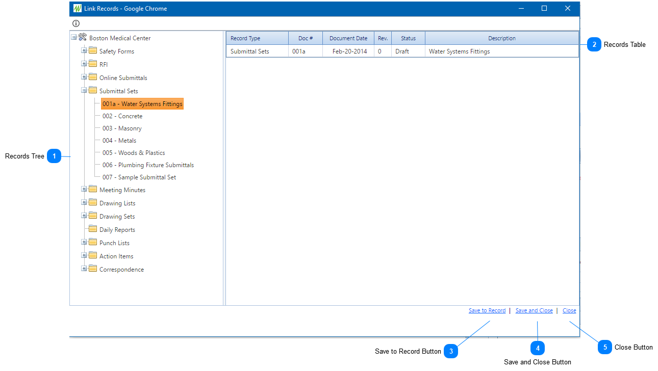 Link Engineering Forms Dialog