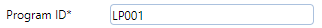 1. Program ID* Field