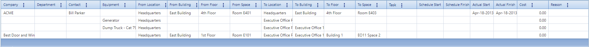 4. Move Plans Details Tab Table