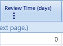 3. Review Time (days) Field