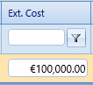 9. Ext. Cost Field