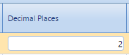 5. Decimal Places Field