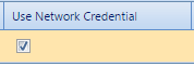 2. Use Network Credential Checkbox