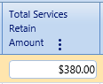 28.  Total Services Retain Amount Field