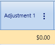 16.  Adjustment 1 Field