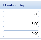 16. Duration Days - Current, Baseline, Actual