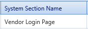 2. System Section Name Field