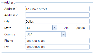 1. Address Section